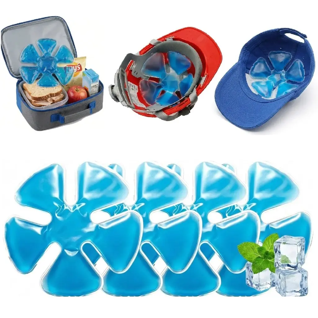 Reusable Cooling Gel Ice Packs, Cold Therapy Inserts For Hard Hats & Sun Hats, Cooling Relief For Construction Workers, Outdoor Activities, Daily Use, Heat Prevention, multi use for summer, perfect gift idea