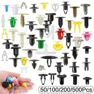 Car Plastic Rivet Fastener Clip, Mixed Car Bumper Door Panel Trim Clip, Universal Car Interior Accessories for Car Door Panel, Automotive, Vehicle, Replacement, Car Accessory, Body Screw