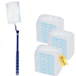 30-Count Disposable Duster Refill with 90cm Extendable Handle – Ideal for Home Surface Cleaning
