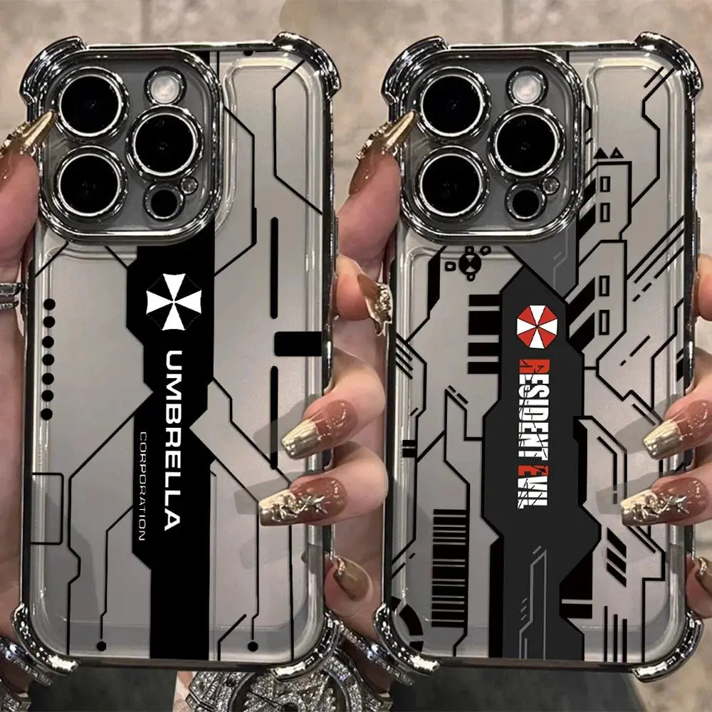 HOT ResidentS EvilS Crisises Plating Phone Case For Samsung S26 S25 S24 S23 S22 FE Edge Plus Ultra 4G 5G & iPhone 17 16 15 14 13 12 11 Pro ProMax Air, Silicon, Customized, Accessories, Smartphone, Cellphone, Protection, Resident Evil
