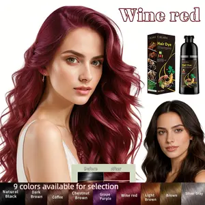 At-Home Salon Hair Color, 30min Quick Dye, Plant-Based Ingredients, Covers Hair Totally, Liquid Form, Single Item Pack