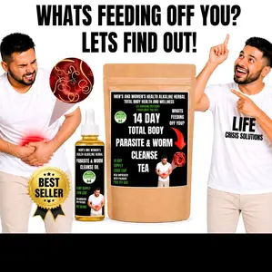 14 DAY 100% NATURAL ORGANIC TOTAL BODY WORM & PARASITE,HSV,HPV,GONO,HIV  CLEANSE  TEA