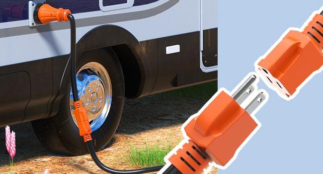 Nilight RV Locking Adapter Cord 15 Amp to 50 Amp Pure Copper Heavy Duty 10 Gauge Wire ETL Listed 5-15P to SS2-50R 15M/50F Weatherproof Cord for RV Camper Caravan Van Trailer