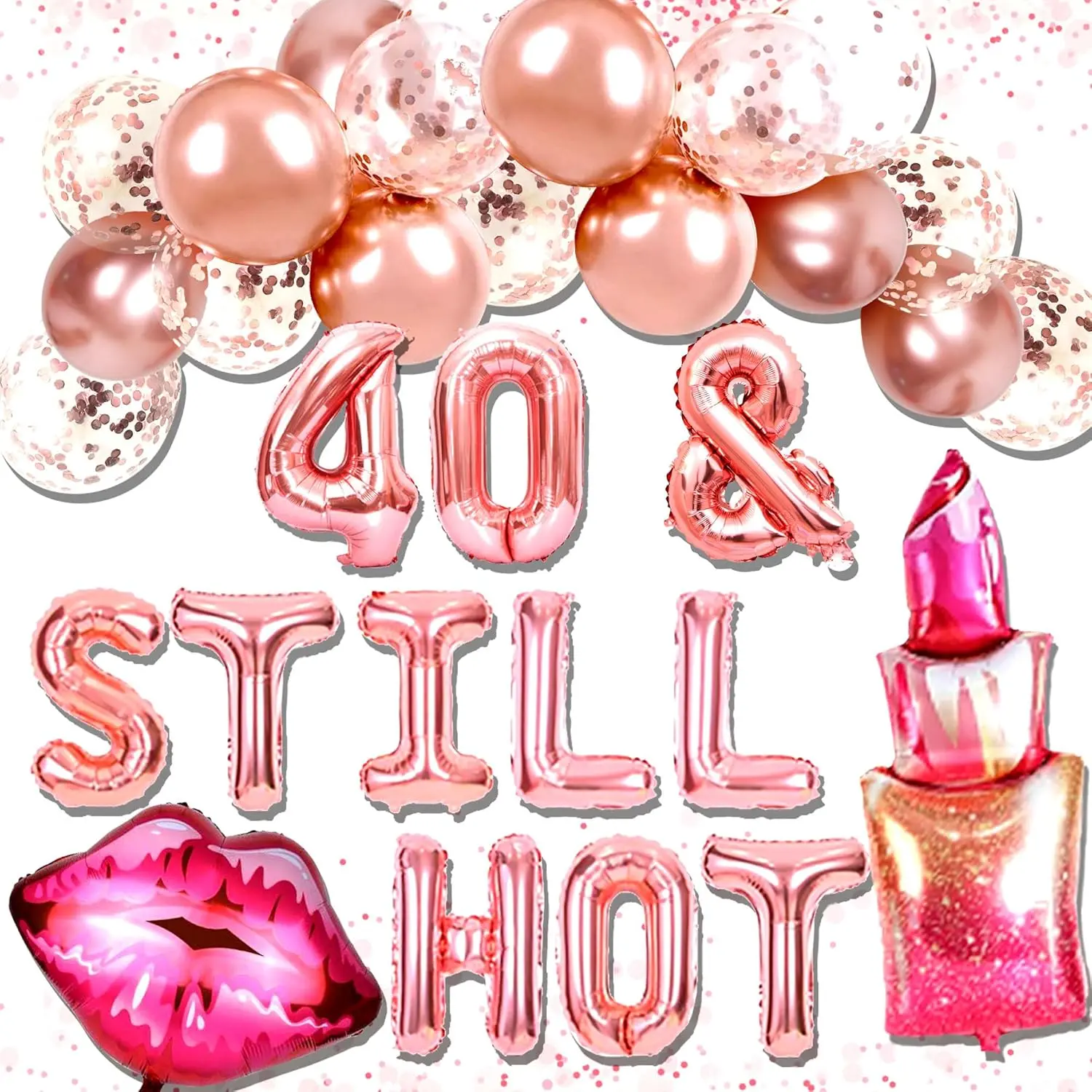 40th Birthday Decorations Women Happy 40th Birthday Banner 40 and Still Hot 40th Birthday Balloons 40th birthday Banner For Women Party Gift