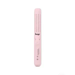 L'ANGE HAIR Le Duo Edge 360° Airflow Titanium Styler Blush | 2-in-1 Flat Iron Straightener & Curling Iron | 1” Wide Titanium Plates with Rounded Corners & Softly Beveled Edges