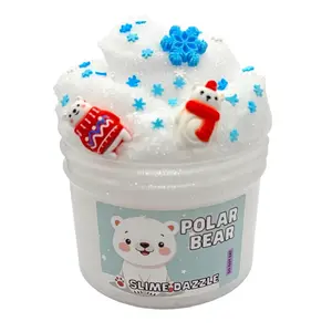 Polar bear icee slime non sticky drizzly