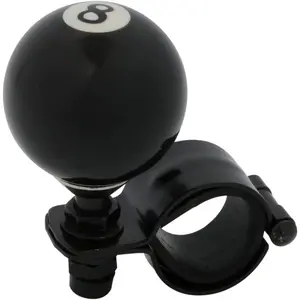 V8 Ball Steering Wheel Spinner Black Grip for Easy Maneuverability and Precise Control Universal Fit for Cars Trucks and SUVs