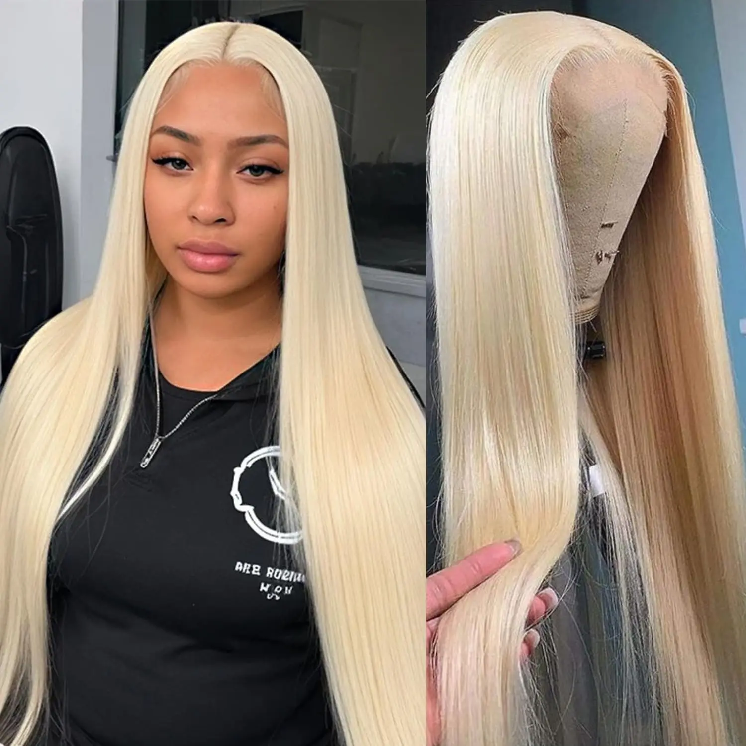 Lemoda 613 Blonde 13x6 Full Lace Frontal Wigs Human Hair Top Quality 15a Virgin Remy Straight HD Lace Frontal Wig 200 Density Straight Blonde Lace Front Wigs Human Hair