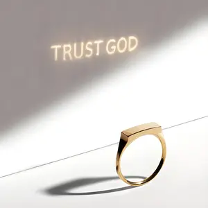 2026 Ring - Shine to Reveal Hidden Message, Adjustable Fit, Christian Ring Gift, One Size, Premium Gold-Tone Design, Women Casual Clothing, Comfortable Daily Outfits, Trendy Street Fashion