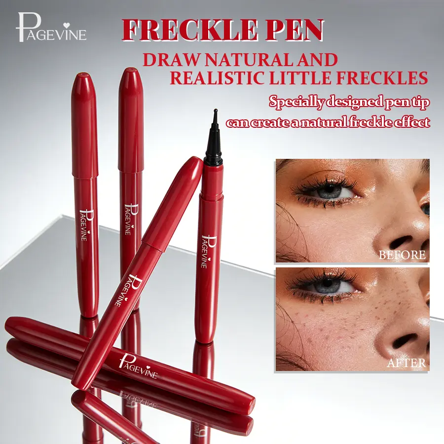 Natural Freckle Pen, Long‑Lasting Fake Freckle Makeup Pen, Waterproof Dot Freckles Marker for Natural Sun‑Kissed Skin Look