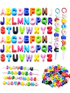 Large Letter Beads 50 Pcs Paracord Beads Acrylic Colorful Bubble Big Alphabet Bead Large Hole Chunky Letter Bead for Keychains Bag Charm Kit Phone Chains Bracelets Necklaces Shoelaces Acrylic Beads Mix Beading Accessories Diy Mixed Beads