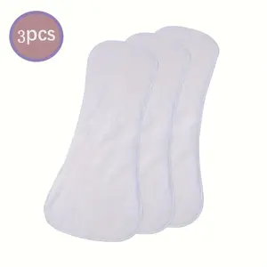 Reusable Adult Diapers, 3 Counts Washable 4 Layer Ultra-fine Fiber Absorbent Diapers, Suitable for Men and Women