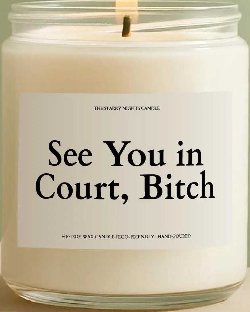 See You In Court Candle, Funny Lawyer Gifts, Bar Exam Gift, Law School Graduate, Lawyer Candle Gift, Graduation Gifts. Decor Glass