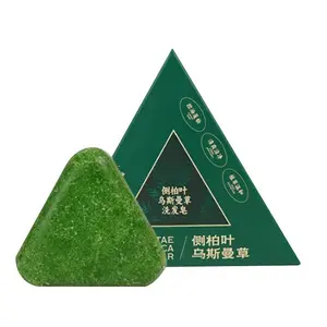 Nature Triangle Shampoo Bar, Usman Grass Shampoo Bar, Nature Seven Green Soap Shampoos, Calming & Strengthens Hair, Gentle On Hair & Scalp for Women and Mens