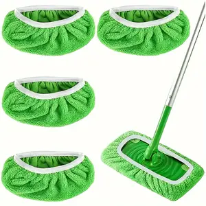 4pcs/8pcs Premium Reusable Mop Replacement Pads: Washable, Durable, High Absorption for Dry & Wet Cleaning