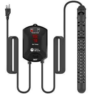 AquaMiracle Aquarium Heater with Dry-Run/Overheating Protection and Memory Function(Multiple Sensors), Fish Tank Heater with Temperature Control, Inverter Technology, External Thermostat with LED Digital Display, for Marine Water & Freshwater