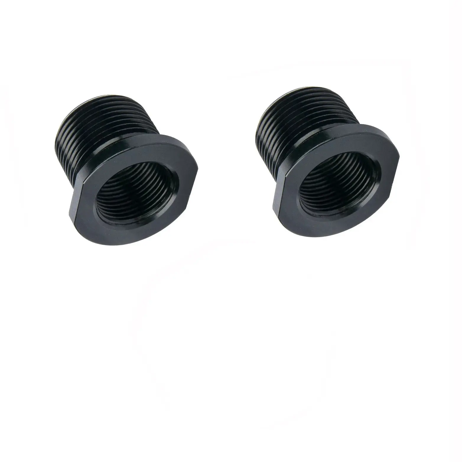2 Pack 1/2 X 28 to 5/8 X 24 Thread Converter with Crush Washer, Ideal for Plumbing and DIY, Durable Aluminum Fuel Filter Adapter Fittings
