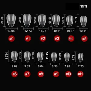 120PCS XXS Short Almond Soft Gel Nail Tips | Full Cover Press-On False Nails