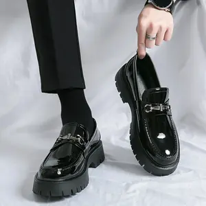 New Men's Casual Business Shoes Fashion Style Slip On Dress Loafers Classic Round Toe Daily Work Office Comfortable Formal Shoes for Men Wear Wedding Flats Mocassins