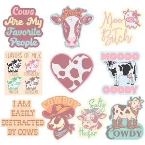 Cow Sticker Extra Large Stickers Funny Farm Animal Adhesives with Memes Funny Stickers with Colorful Graphic Decals Funny Animal  Multi -