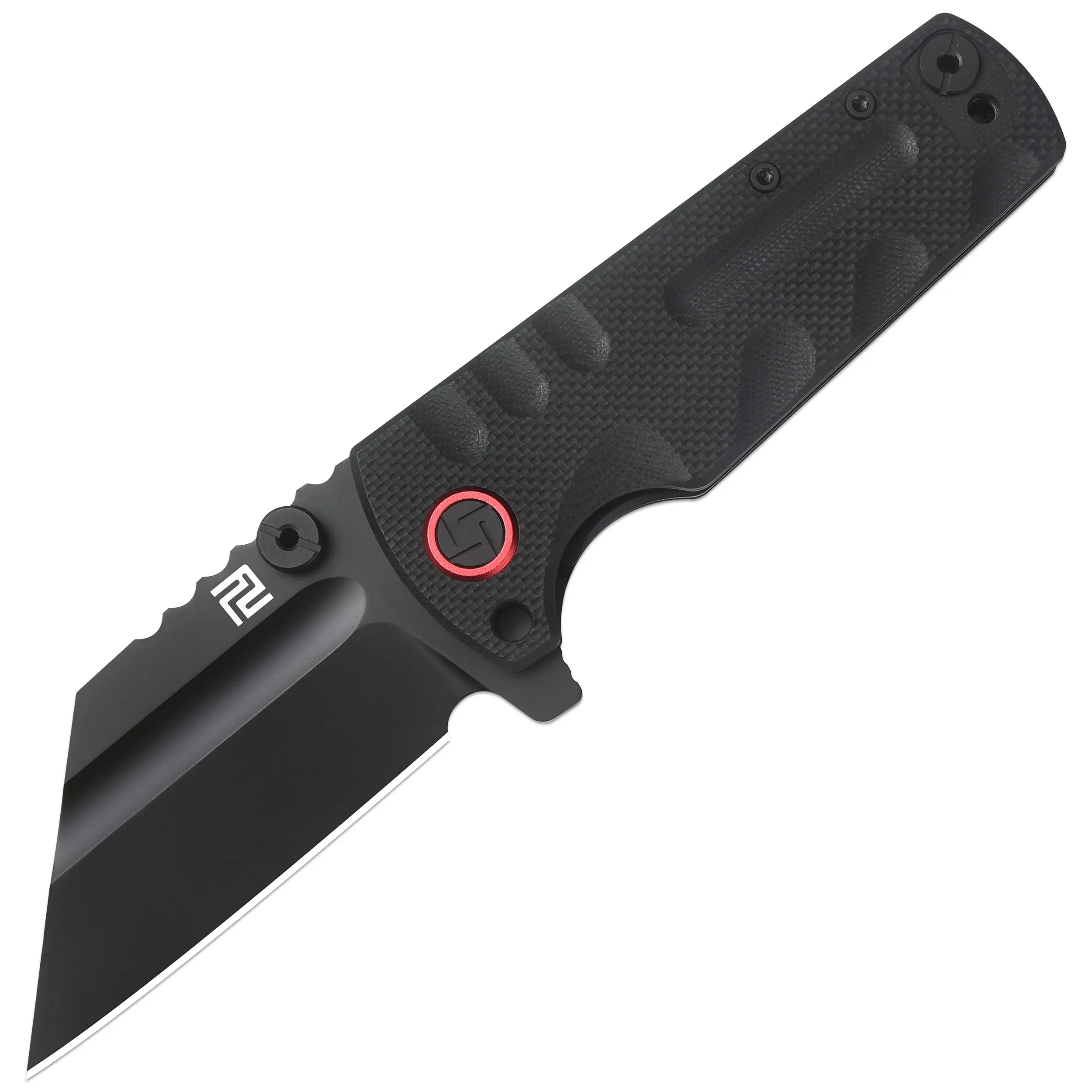 Artisan Cutlery Proponent Tool Knife D2 Steel Black PVD Blade, Black G10 Handle, Tactical Equipment for Man Outdoor Camping and Christmas gift