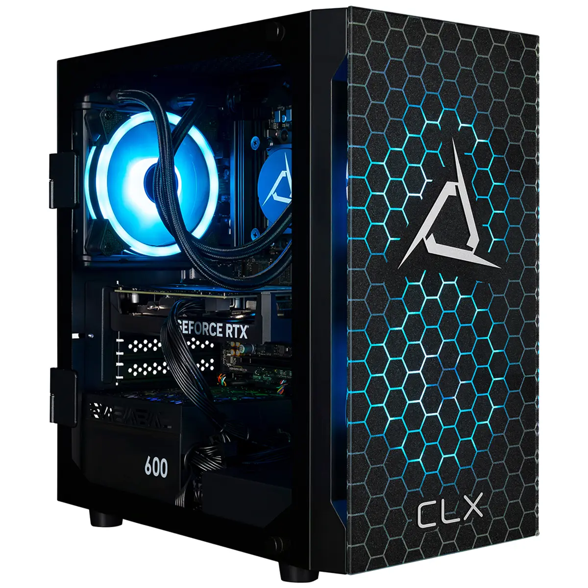 CLX SET Liquid Cooled Gaming Desktop Computer, AMD Ryzen 5 9600X 3.9GHz, 32GB RAM, 1TB SSD, NVIDIA GeForce RTX 4060 8GB, Windows 11 Home