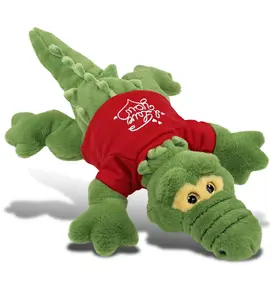 DOLLIBU Super Soft Polyester Green Alligator Stuffed Toy - 17" Large Plush Toy with a Red "I Love You" Shirt