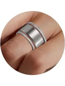 2-Pack 14 Golden Plated Stacking Rings for Oura Gen 4/Oura Gen 3, Cubic Zirconia Oura Ring Stack for Women