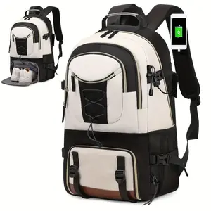 Large Oxford Backpack with Separate Shoe Compartment |   Casual Travel Hiking Bag |   Big Capacity Daypack
