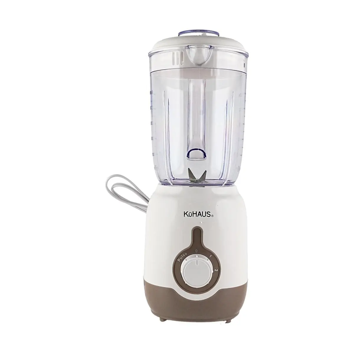 KUHAUS 1.2L+200ml Electric Food Chopper Blender Set, Portable Mini Blender & Food Processor, Kitchen Multi-function Smoothie Maker, White