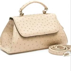 Beautiful luxury ostrich leather bag.