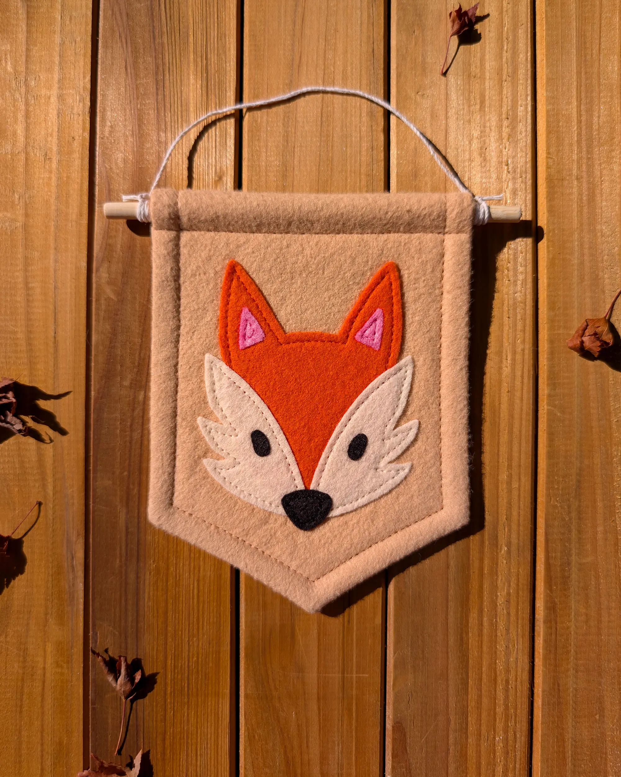 Fox Mini Felt Handmade Banner