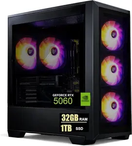 Gamer Xtreme Gaming X1 PC - Intel Core i7, 32GB DDR RAM, 1TB PCIe SSD, GeForce RTX 5060 8GB GDDR7, WiFi 6 Ready & Windows 11 Pro (Intel Core i7 | RTX 5060, 32GB RAM | 1TB NVMe SSD)