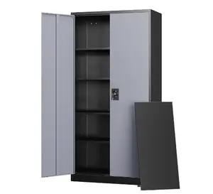 Letaya 72" Metal Garage Storage Cabinets with Lockable Door, Adjustable Shelves, Corrosion-Resistant Steel - 18"D x 36"W x 72"H for Home Office, Storage Organization