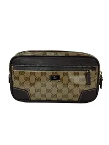 Pre-owned GUCCI GG Canvas Belt Bags Gucci Crystal Coated GG Monogram Belt Sling Bag