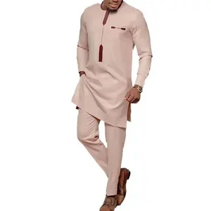 2025 New African Ethnic Style Men's Casual Suit, Printed Shirt and Trousers 2-Piece Set Clothes Menswear Soft Aesthetics Breathable Cultural