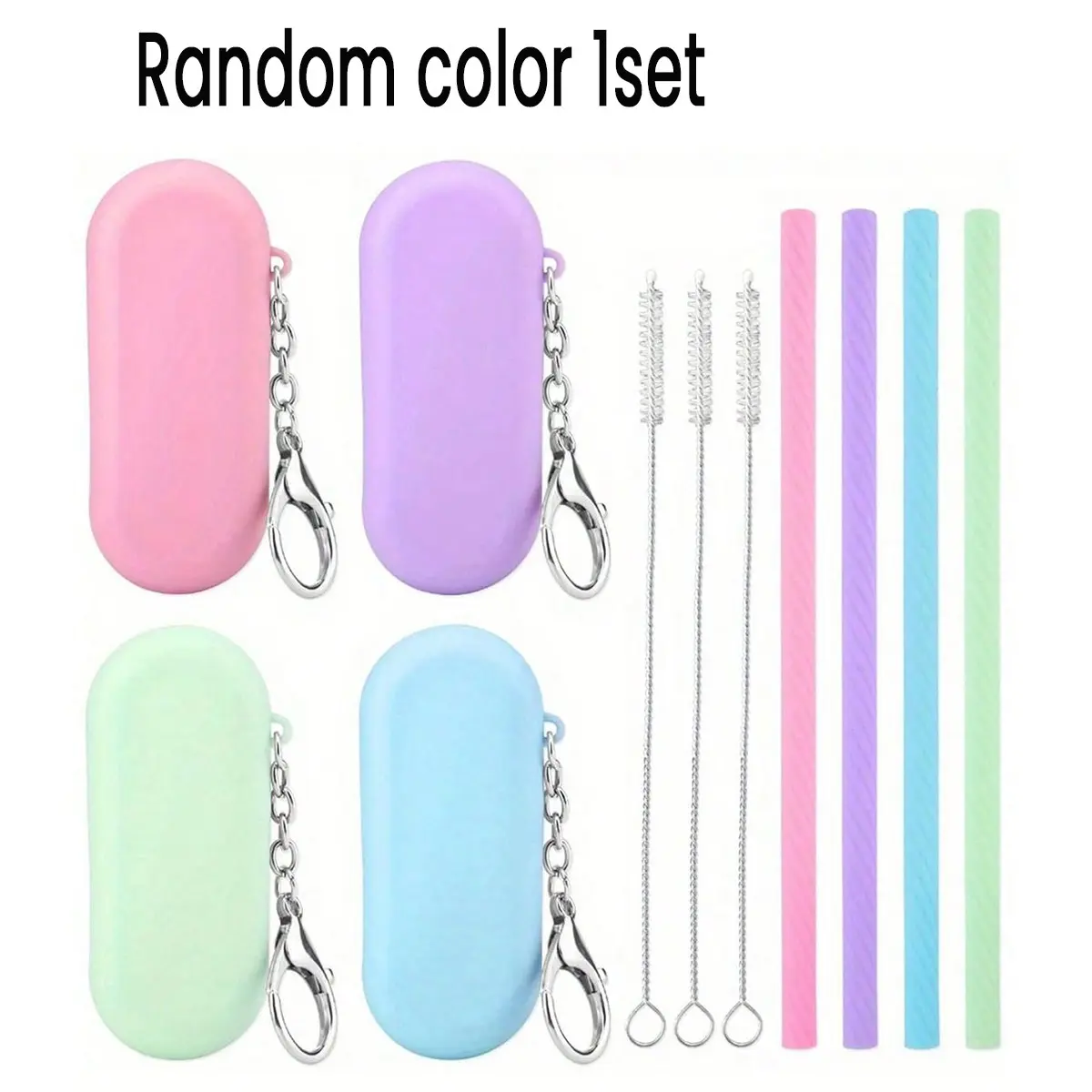 Reusable Silicone Straw with Storage Box, Foldable Lightweight Portable Drinking Straw, Ideal for Travel, Parties, and Learning
