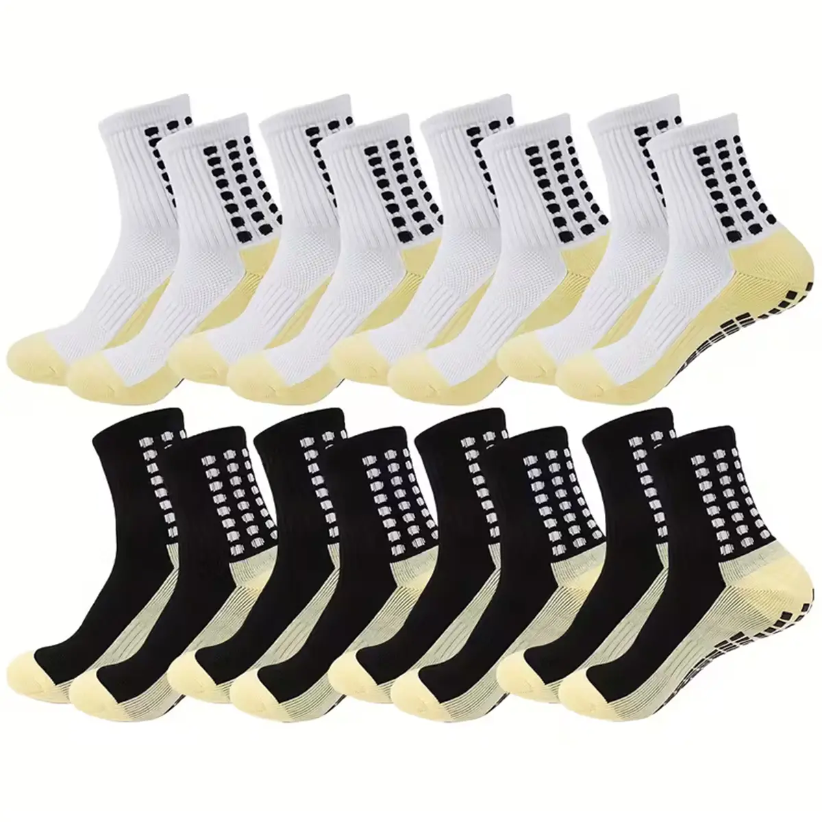 Men's Grip Socks Non Skid Soccer Football Socks Athletic Yoga Socks for Men Women Socks for Basketball Sports Gripsock Anti Slip Texture