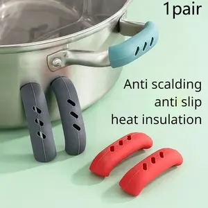 Silicone handle anti scalding cover, iron pan frying pan ear handle handle cover, heat-resistant and heat-insulating