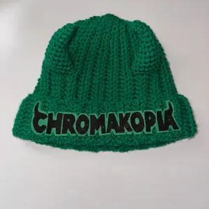 Green CROCHET Beanie Varients - With/Without horns