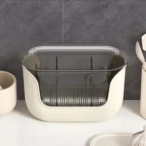 Organized Utensil Storage Tube, Drying Rack for Separating Cutlery, Multifunctional Space-Saving Kitchen Accessory, Cutlery Organizer Tray