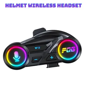 Y13 Motorcycle Helmet Bluetooth-compatible Earphones, RGB Seven-Color Lights, Bluetooth-compatible 6.0, 1000mah Long Battery Life, Fm Radio, Smart Noise Cancellation