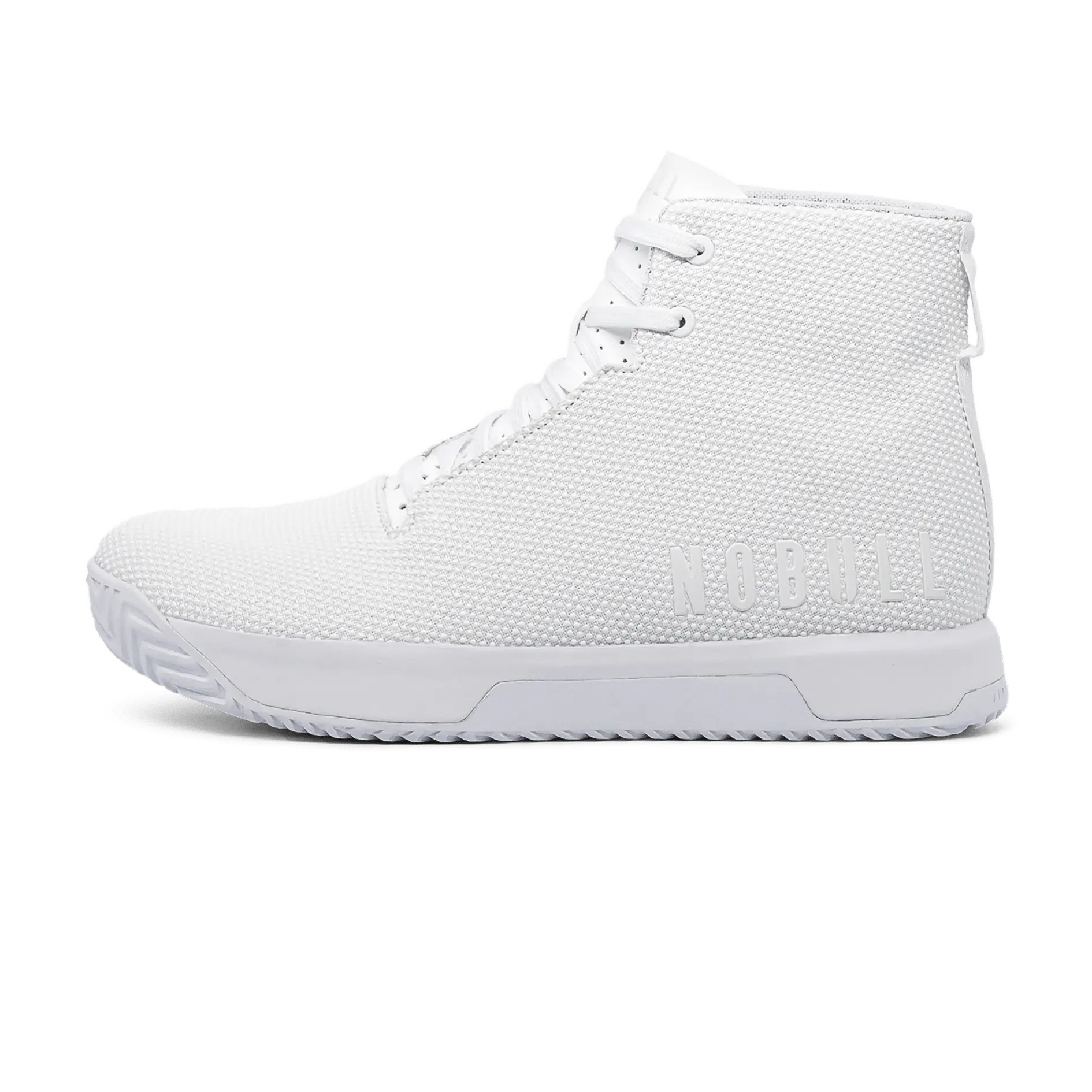 NOBULL Men's Outwork Edge High-Top (Impact) Shoe in White - OG Strength Training Shoe, Durable Gym Trainer, Lifting Sneaker