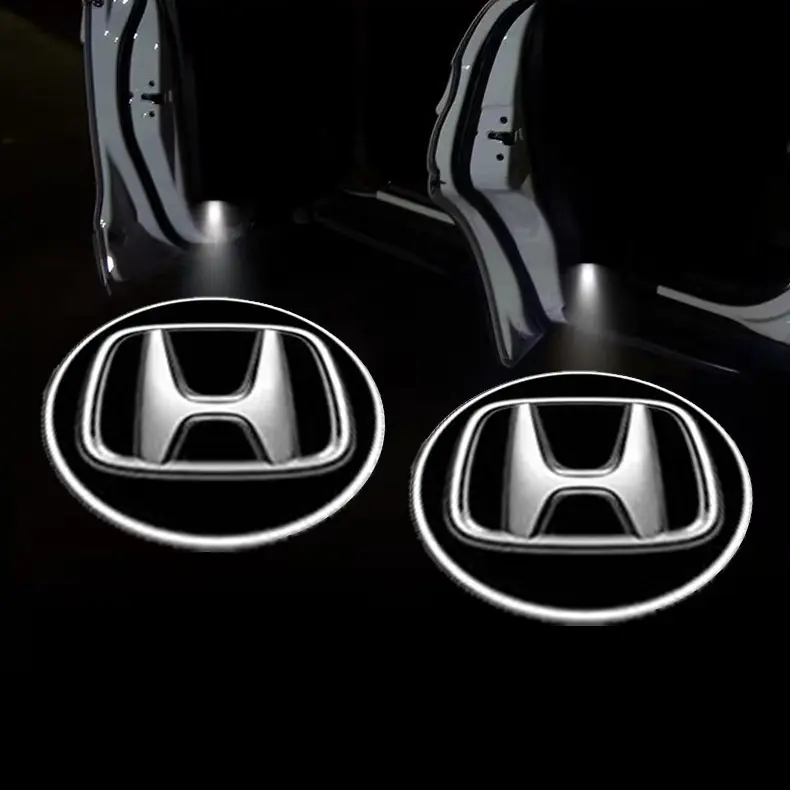 KLIFE LIMITED 2Pcs Car Door Logo Lights HD LED Car Door Welcome Light Projector Lamp Accessories For Honda Civic Fit Accord City Vezel CR-V S660 Odyssey HR-V