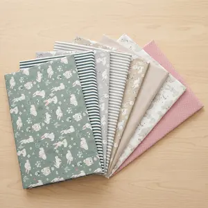 8pcs 20Cm X 25Cm/7.87In X 9.84In Line Cartoon Printed Durable Fabric, Lightweight, Easy Handling, Suitable for Quilting, Patchwork, Bedding, Tablecloth, Bags, Masks, Hats, Headbands, Pillowcases And Other Materials
