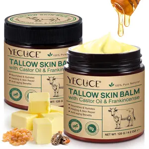 TALLOW SKIN BALM 120g, 2-Pack Enriched with shea butter, castor oil, frankincense oil, and more Triple-action skincare Skin moisturizer Frankincense Body Balm