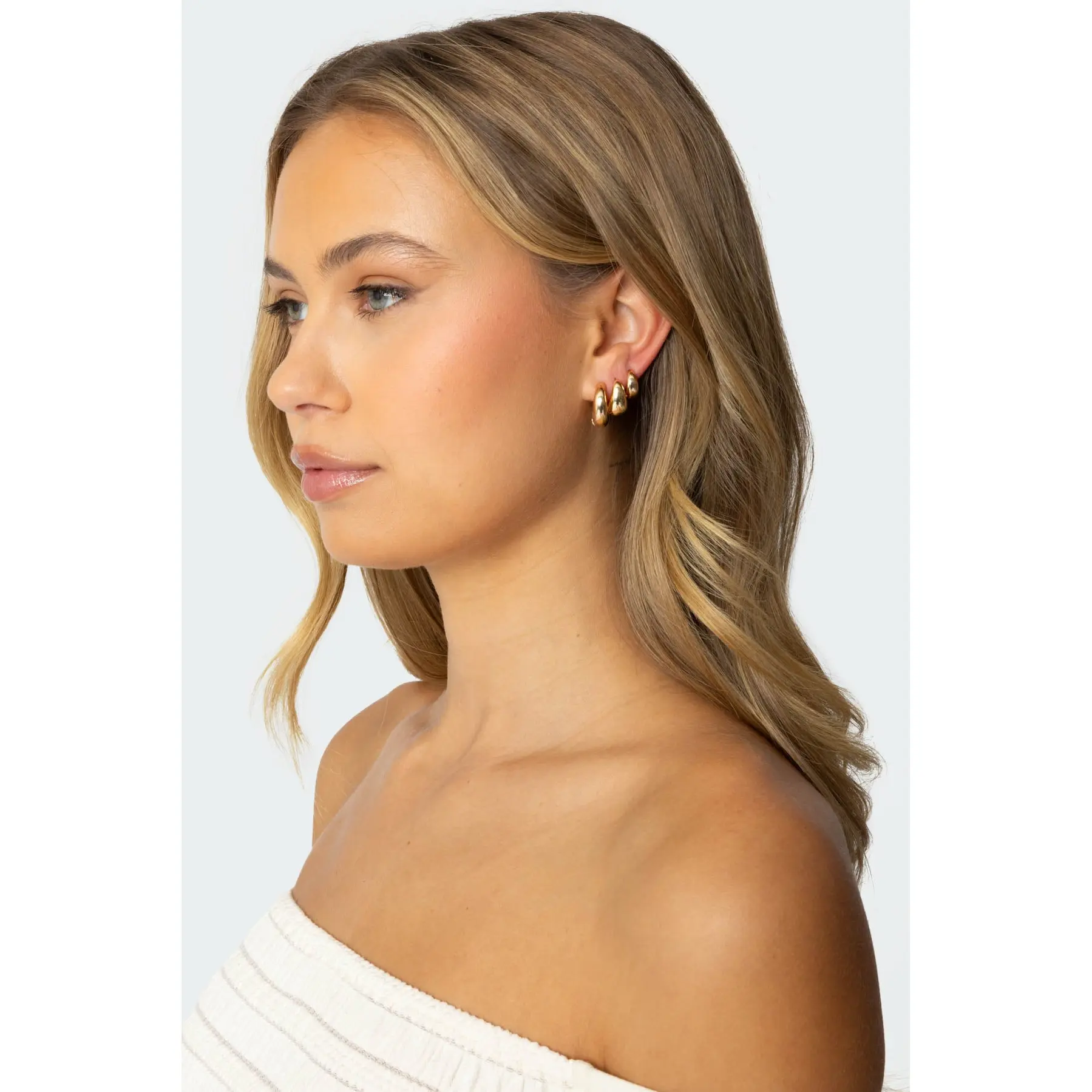 Chunky Hoop Earring Set