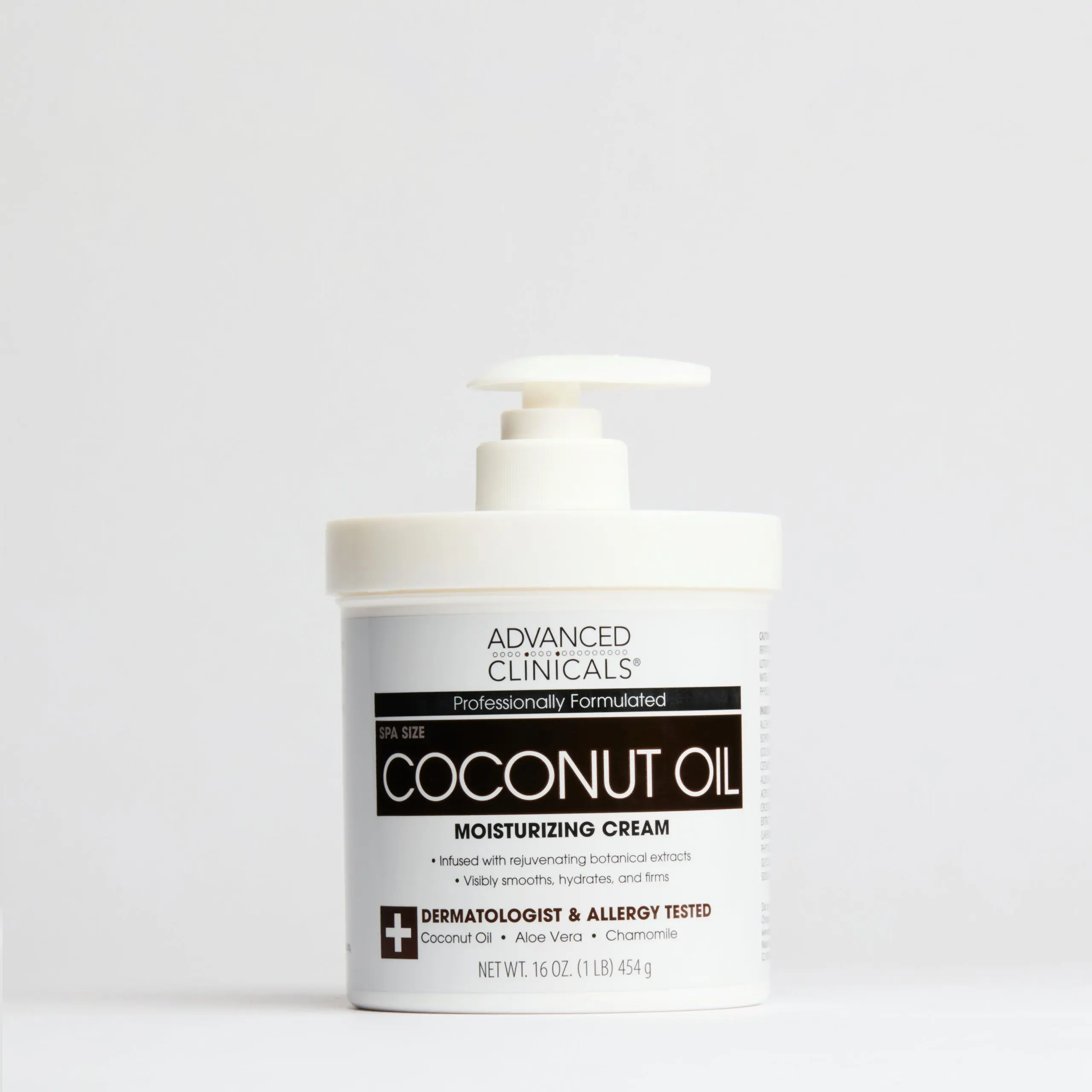 Advanced Clinicals Coconut Oil Body Cream, Smooth Chamomile Moisturizer Lotion to Restore Skin Hydration