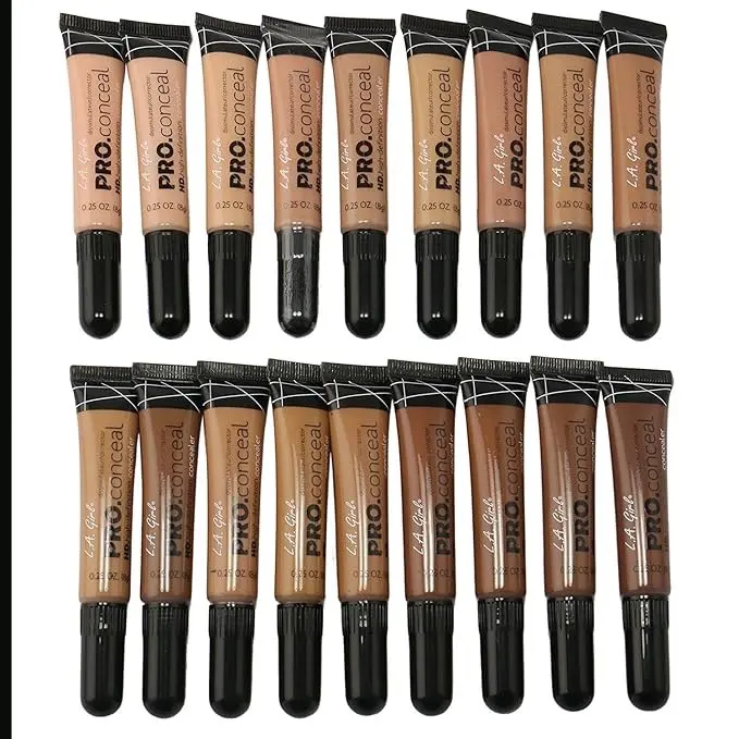 Pro Concealer - Makeup Powder for Flawless Coverage Cosmetic with Brush-tip Applicator - Contour, Foundation Lightweight
