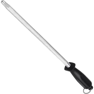 Honing Steel Knife Sharpening Rod 12 inches, Premium Carbon Steel Knife Sharpener Stick, Easy to Use Honer for Knives and Rod Sharpeners - Daily Maintenance Kitchen